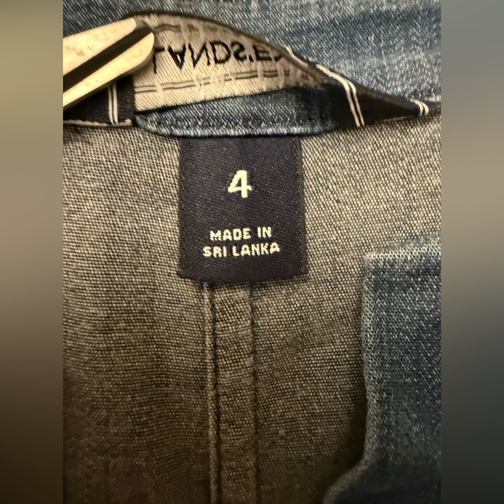 Lands’ End Dark Denim Chambray Tunic Dress Size 4 EUC - Picture 3 of 6